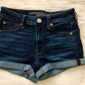American Eagle High Waisted Jean Shorts Size 2